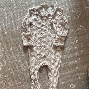 Kate Quinn Pink and White Polka Dot Footie 3-6 months